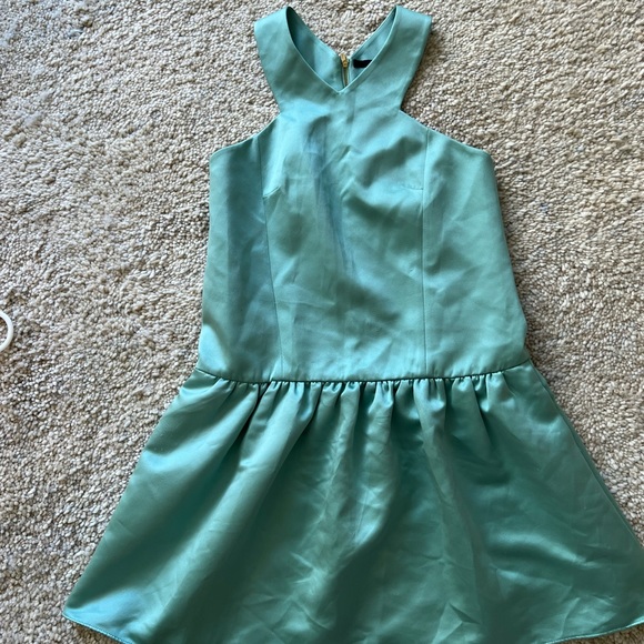 Tibi satin drop waist sleeveless racer back dress w/pockets (great for Halloween - Picture 7 of 11